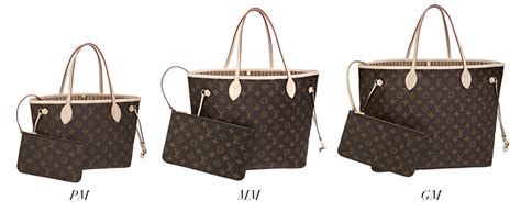 difference between gm pm mm louis vuitton|louis vuitton neverfull size comparison.